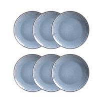 6x BLUEJEANS vakarienės lėkščių rinkinys, mėlynos spalvos, 28 cm HOMLA
