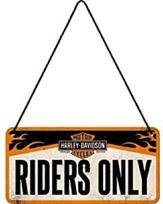 Nostalgic Art 28003 Harley Davidson Riders Only ženklas, 10 x 20 cm