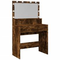 Kosmetinis staliukas，Makiažo stalas su LED, dūminio ąžuolo, 80x41x134,5cm CFE6097197