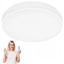 Baltas 40 cm pakabinamas LED šviestuvas plafonas su pulteliu, 3 šviesos spalvos loft