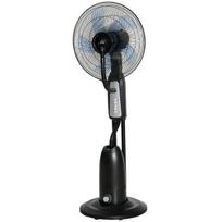 HOMCOM Vandens ventiliatorius, pastatomas, su reguliuojamu purškimo rūku, 3 greičiai, 3 L vandens bakelis, 75° svyravimas, 90 W, su ratukais, 125 cm, Juoda