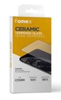 Fonex 3D Ceramic – 10H grūdinto stiklo ekrano apsauga, iPhone 15 Plus, juodu kraštu
