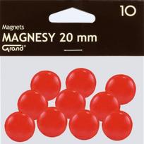 Grand magnetukai 20mm raudoni, 10 vnt.