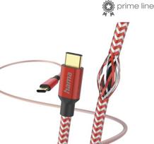 Hama Reflected Usb-c/usb-c 1.5m raudonas įkrovimo/duomenų kabelis