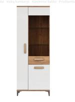 Vitrina Liveo Snobi SB7, su led apšvietimu, balta/ruda