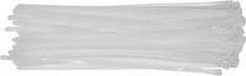 Baltos plastikinės kabelių tvirtinimo juostelės 7,6x350mm, 50 vnt.