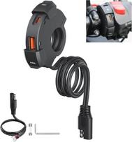 Motociklo USB įkroviklis, PD Type-C, 12-24V