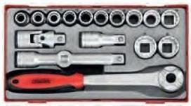 Lizdai 1/2'' 18 vnt. rinkinys Teng Tools