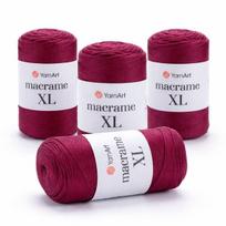 YanArt Macrame XL virvutės-siūlai mezgimui 4vnt po 250g, poliesteris, spalvos kodas 145