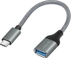 Logilink USB-C į USB-A adapteris OTG 3.2 Gen1 5Gbit/s 15 cm aliumininis