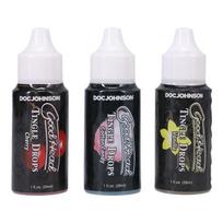 Oralinio sekso gelis Doc Johnson GoodHead Tingle Drops, 3x29 ml