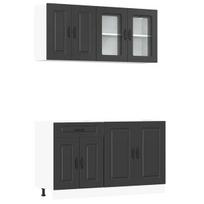 Virtuvinių spintelių komplektas, 4 dalių, Kalmar, juoda CFE54759