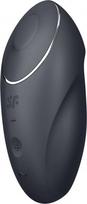 Klitorinis vibratorius Satisfyer Tap and Climax 1 pilkas su dvigubu bakstelėjimu ir vibracija