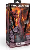 Varpos imitatorius XR Brands Dragon Tongue, raudonas