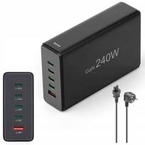 Hama 240w tinklo įkroviklis: 4x Usb-c Pd, 1x Usb-a Qc3.0