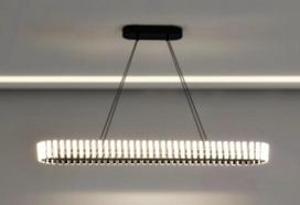 Klavia 90 Long Led pakabinamas šviestuvas valgomajam, juodas, 90 cm