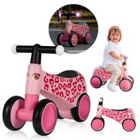 Važiuojamasis žaislas 1–3 m., šviečiantis vairas LED, 4 ratai, stabilus – Lionelo Sammy Lionelo Sammy Pink Rose