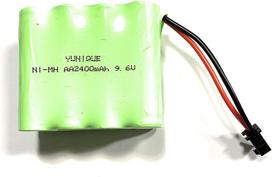 1 vnt. 9,6 V 2400 mAh Ni-MH AA įkraunama baterija su sm-2P 2 kontaktų kištuku, skirta RC sunkvežimiams