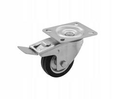 Pasukamas transportavimo ratukas su stabdžiu 75 mm, plienas/guma, 40 kg, 75 mm