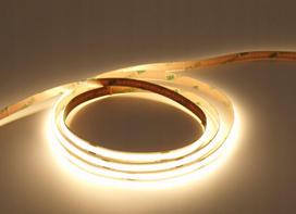Cob Led juosta 8w 12v 320 Led/m, šiltai balta, Ip65, 5m