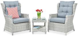 Lauko baldų komplektas TRIVENTO DUO, White Grey