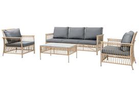 Lauko baldų komplektas Sycylia, Beige / Grey