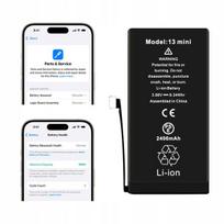 Akumuliatorius telefonui Baterija iPhone 13 Mini be klaidų pranešimų, 2406 mAh, OEM kokybė, 100% nauja, LI-ION