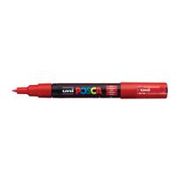 Žymeklis UNI Posca PC-1M, apvalus, 0.7 mm, raudonas