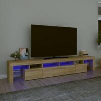 Televizoriaus spintelė su led apšvietimu, ąžuolo, 230 x 36,5 x 40 cm