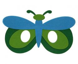Karnavalinė vilnos kaukė Dragonfly, 19 x 12 cm