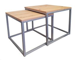 Žurnalinis staliukas 2W1 ąžuolinis "craft" pagrindas pilkas