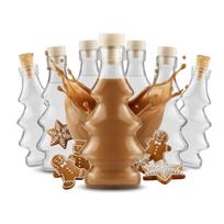 20x Stiklinės "eglutės" buteliukai 100ml su kamšteliu