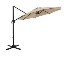 Costway 300 x 300 cm skėtis nuo saulės su 360° besisukančia alkūne