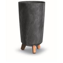Gėlių vazonas Prosperplast Gracia Tubus Slim Beton Effect DGTL200E-S433, juodas