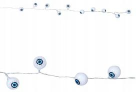 Helovyno Led Girlianda "akys" - 10 vnt., 130 cm