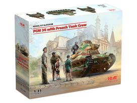 Klijuojamas Modelis ICM 35338 FCM 36 with French Tank Crew 1/35