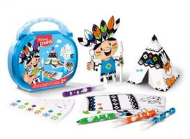 Meistravimo komplektas Maped Creativ Early Age Indian Camp lagaminėlyje