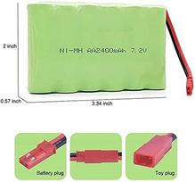 1 vnt. 7,2 V 2400 mAh Ni-MH AA JST įkraunama baterija, skirta RC sunkvežimiams