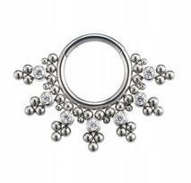 Titano Clicker žiedas "septum Daith" 1.2/8 mm