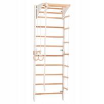 Medinės gimnastikos kopėtėlės Rinagym, 230 cm, baltos