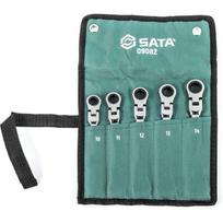 Sata rinkinys 5 lankstūs raktų su terkšle, 10-14mm