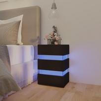 Naktinė spintelė su LED apšvietimu, 45x35x67 cm, juoda