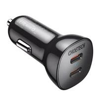 Choetech automobilinis kroviklis 2x USB Type C QC 40W