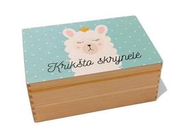 Medinė krikštadėžė su spauda Krikšto skrynelė 30x40 cm 1 vnt, įvairių spalvų
