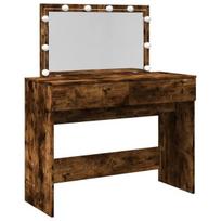 Kosmetinis staliukas，Makiažo stalas su LED, dūminio ąžuolo, 100x40x120cm CFE8223406
