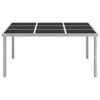 Sodo valgomojo stalas，Lauko stalas, 170x170x74,5cm, stiklas ir plienas CFE773418