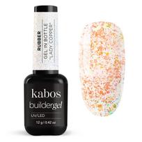Kabos Builder Rubber Gel Lady Copper, 12g – konstrukcinis kaučiukinis gelis buteliuke, vario švytėjimas