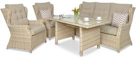 Lauko baldų komplektas TRIVENTO DINING 3, Beige