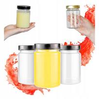 5x Stiklainis Atena 330ml su dangteliu Fi66 - uogienėms, medui