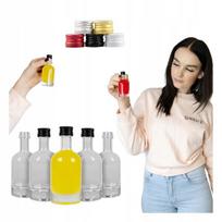 10x Mini Stiklinės Buteliukai Tadek 50ml su Dangteliais